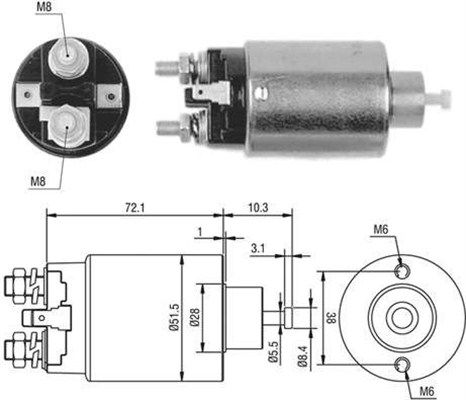 MAGNETI MARELLI Тяговое реле, стартер 940113050397